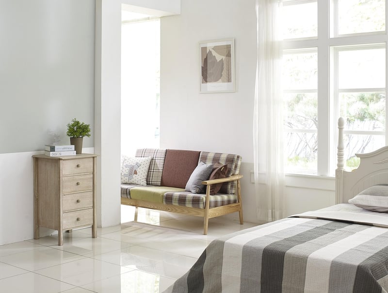 Light-colored living room